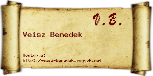 Veisz Benedek névjegykártya